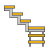 Degree 90-a inher leh zigzag bowstring nei metal staircase dimension chhiar.